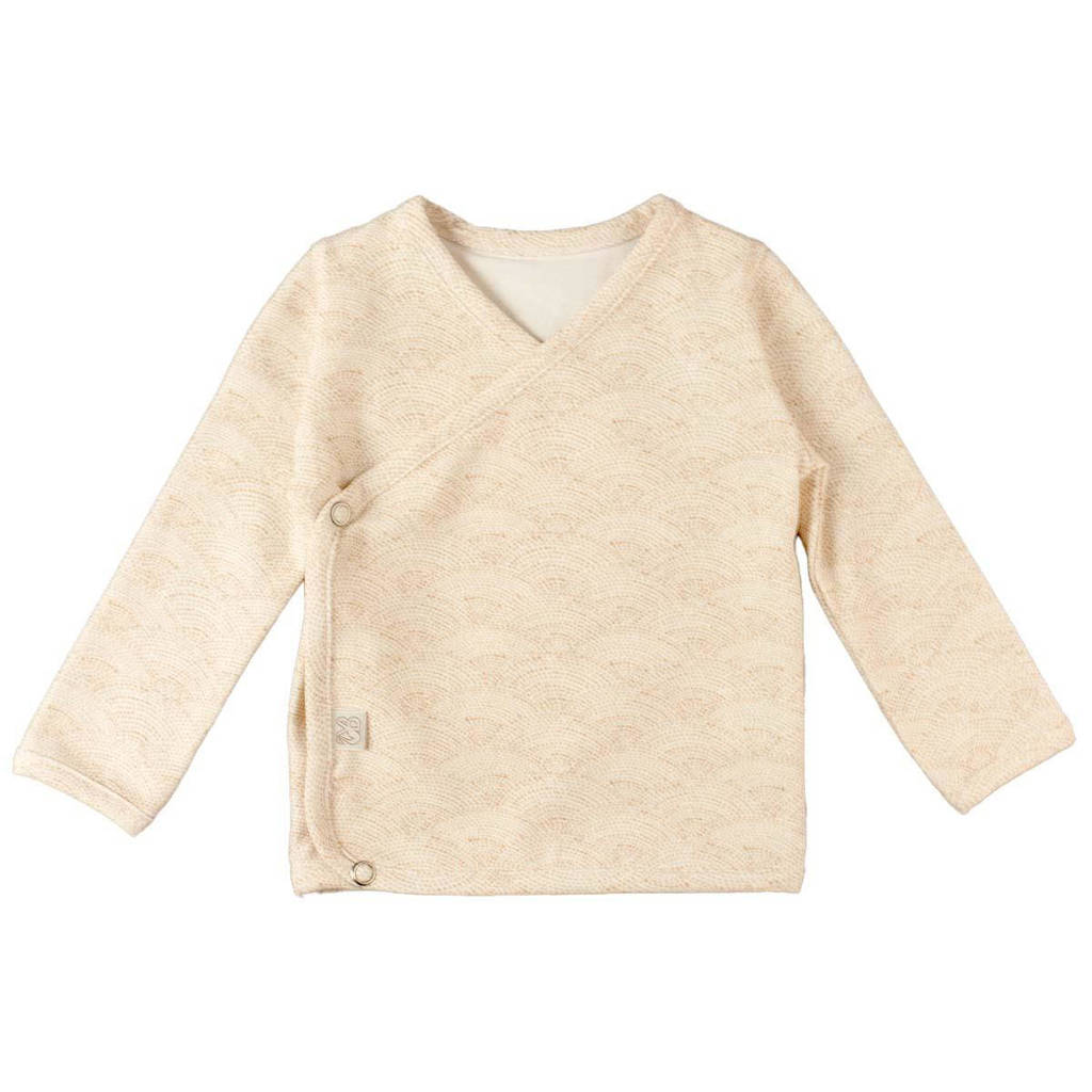 Yumi Baby longsleeve met overslag Waves Hazelnut