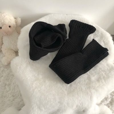 laceyleft - Effen geribbelde beenwarmers