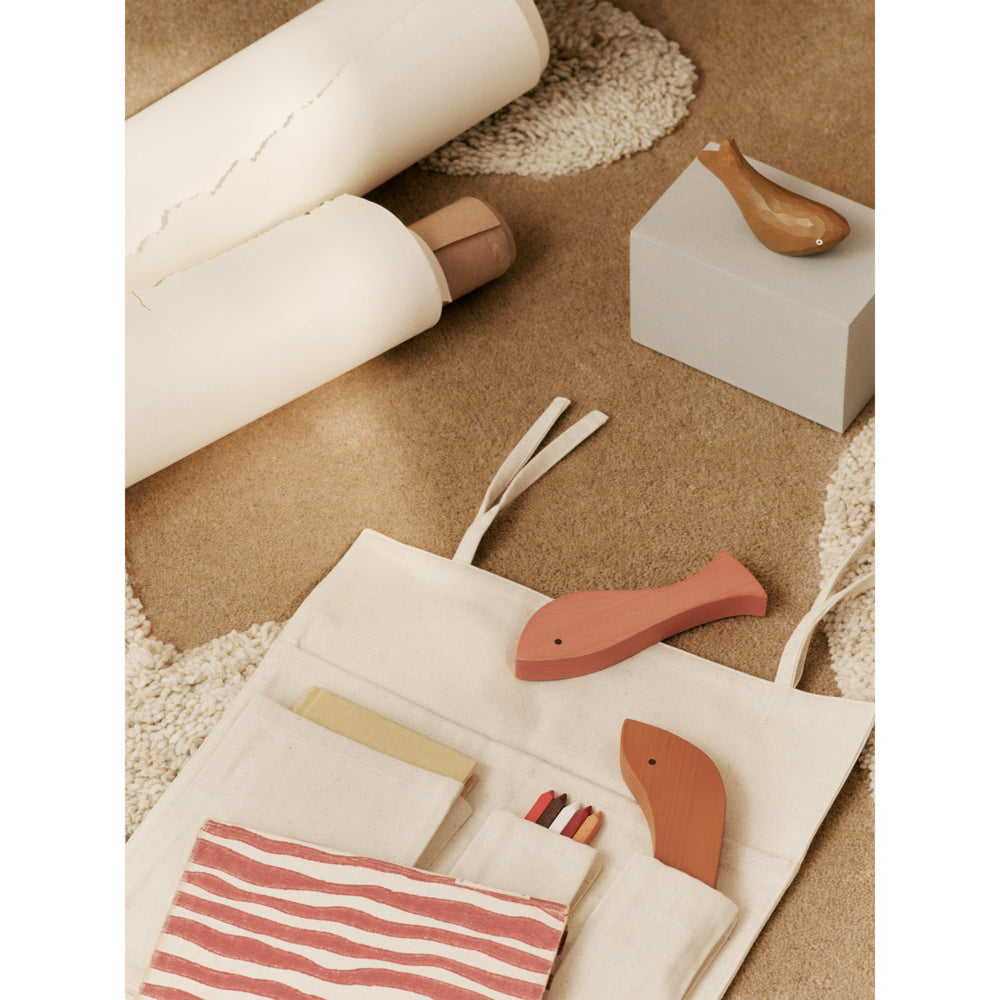 Køb Ferm Living Mist Blue/Aged Gold Harbour Box Fish