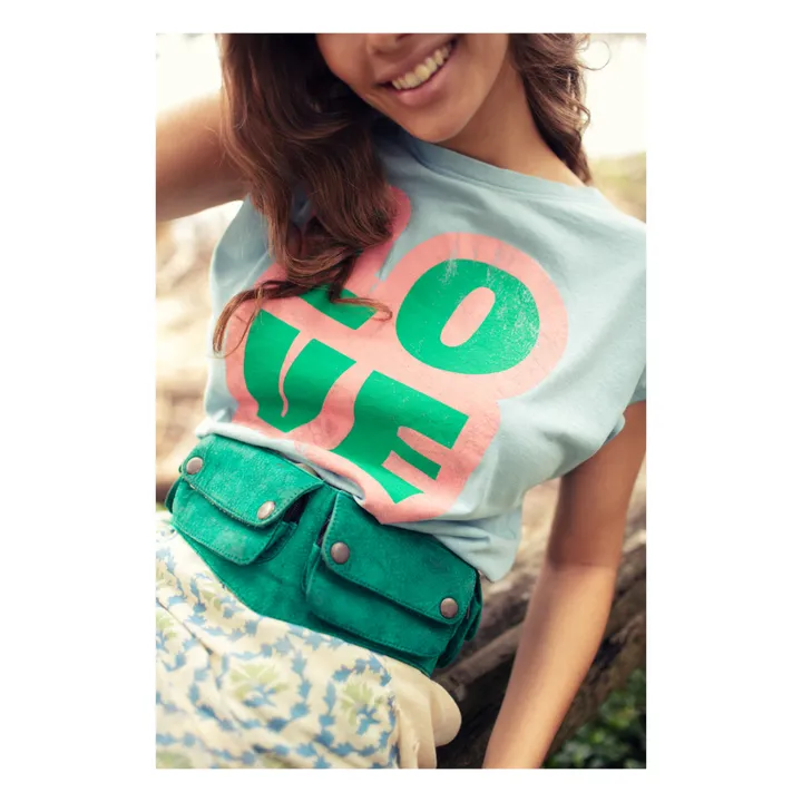 Sisters Department T-shirt Francesca Coton et Lin | Bleu ciel