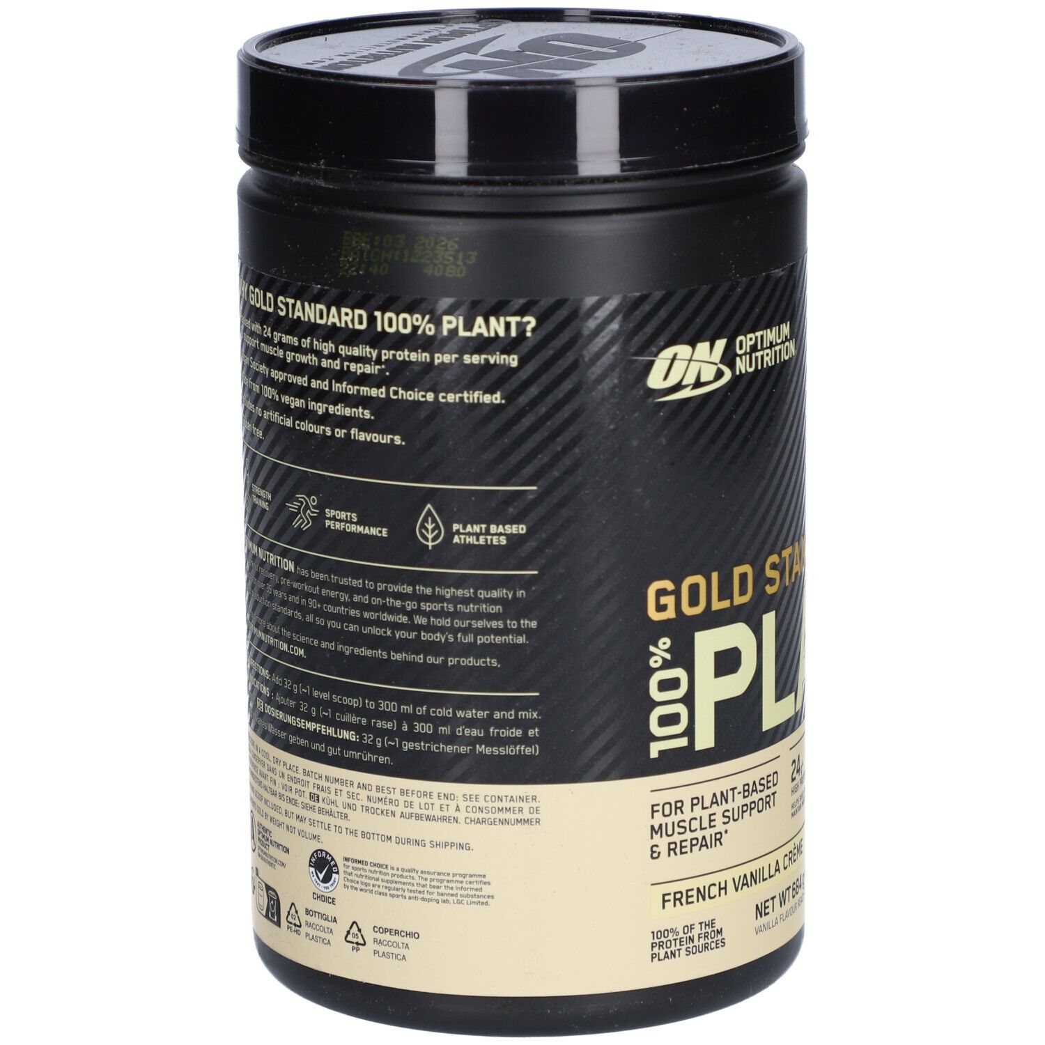 Gelb Standard 100% Plant Protein 684g Optimum Nutrition