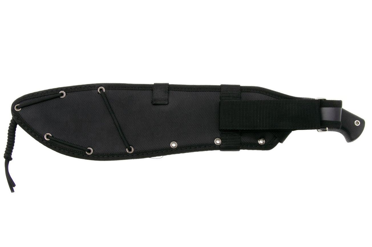 CRKT Chanceinhell K910KKP, Black Powdered 65Mn Carbon Steel, Black GRN Machete, Ken Onion design