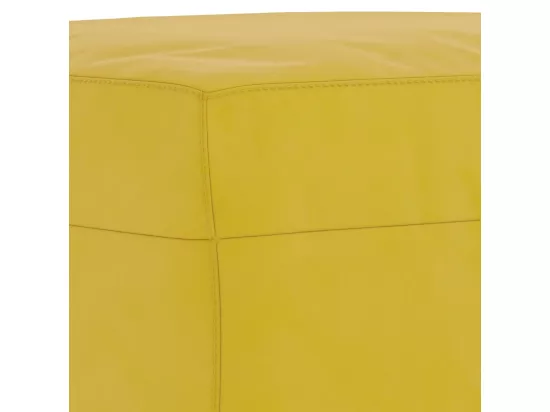 Ensemble de canapés 3 pièces avec coussins jaune velours