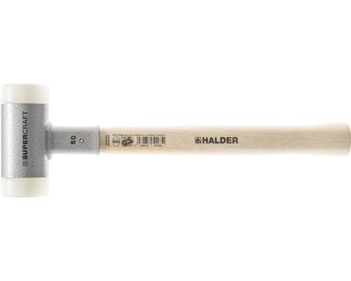 Terugslagvrije zachte hamer HALDER Supercraft Ø 40 mm, hickoryhouten steel