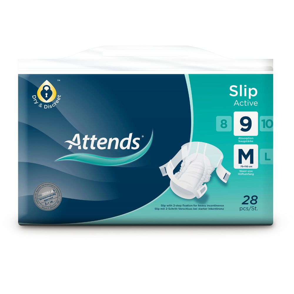 Attends® Slips Active 9 M