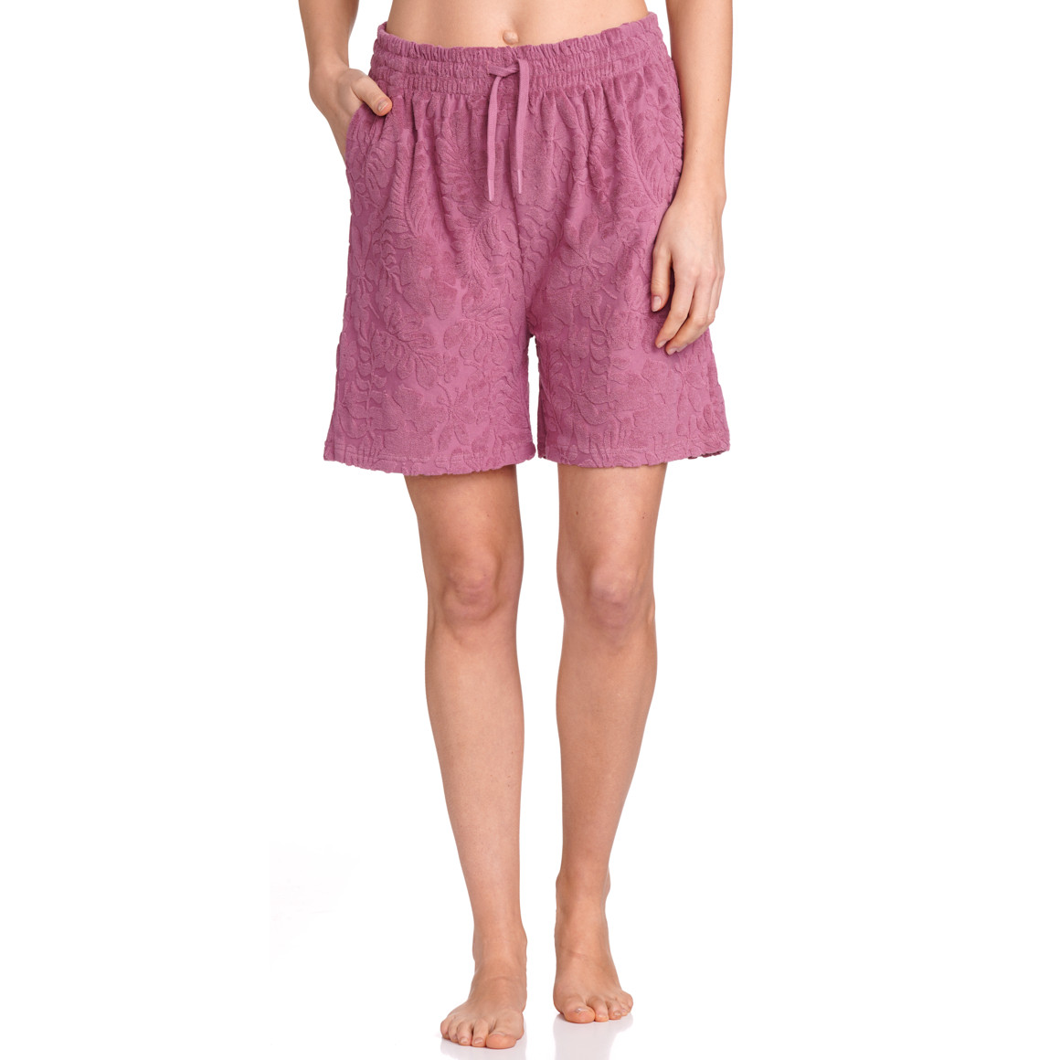Gina Benotti Damen Joggingshorts mit Frottee-Muster rosa