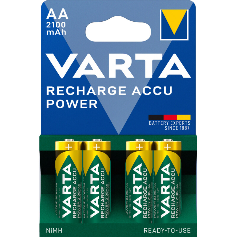 Varta AA oplaadbare batterijen 2100 mAh
