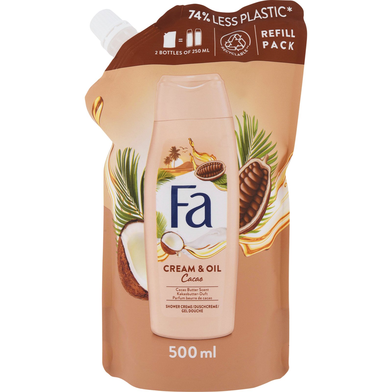 Fa Duschcreme Cream & Oil Kakao Refill 500 ml
