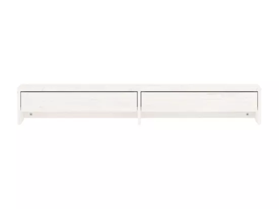 Support de moniteur Blanc 100x27x15 cm Bois de pin solide