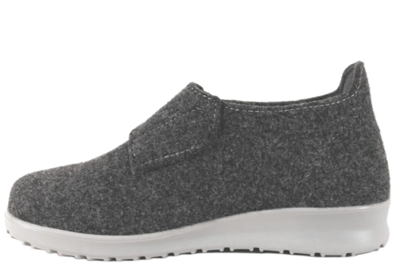 NEW FEET GRÅ HJEMMESKO I ULDFILT