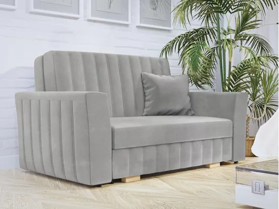 Canapé convertible Columbus 136, Boîte de literie, 85x145x98cm, Mobilier déjà assemblé