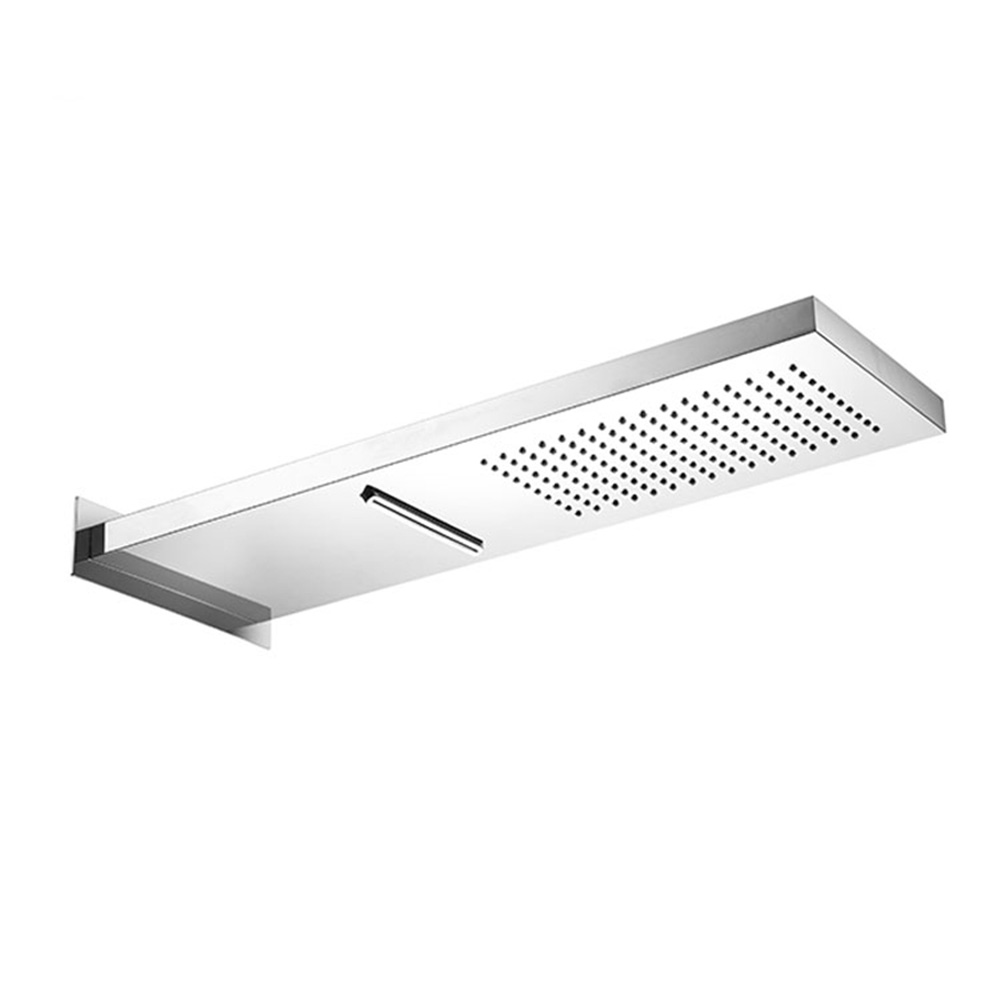 Hotbath Mate M193 opbouw hoofddouche met waterval geborsteld nikkel