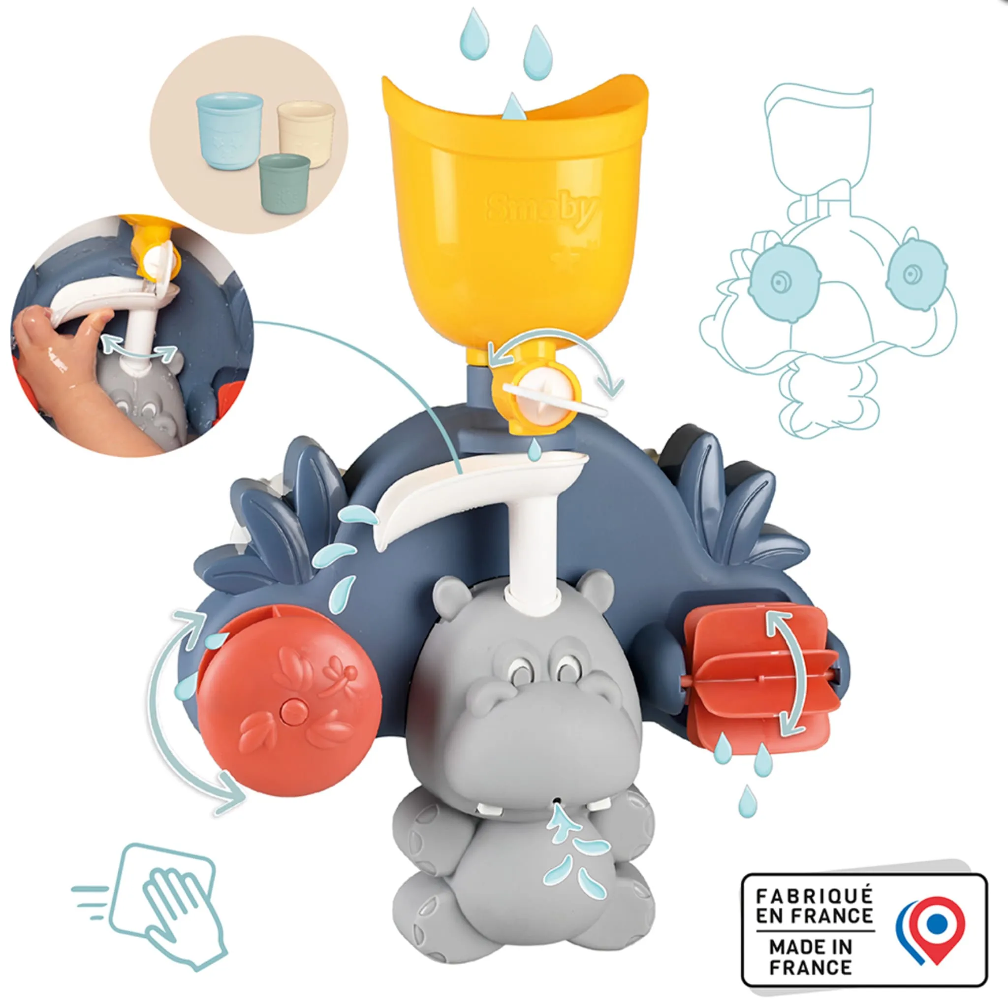 Smoby Hippopotame Jouet de Bain