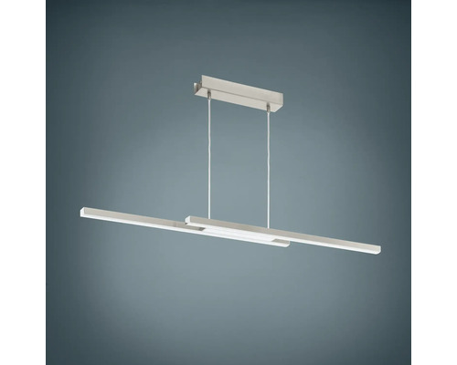 LED Smart Light Hanglamp 17W 4600 lm CCT instelbare witte tinten + RGB kleurverandering HxB 120x105 cm nikkel/mat - Compatibel met SMART HOME van hornbach