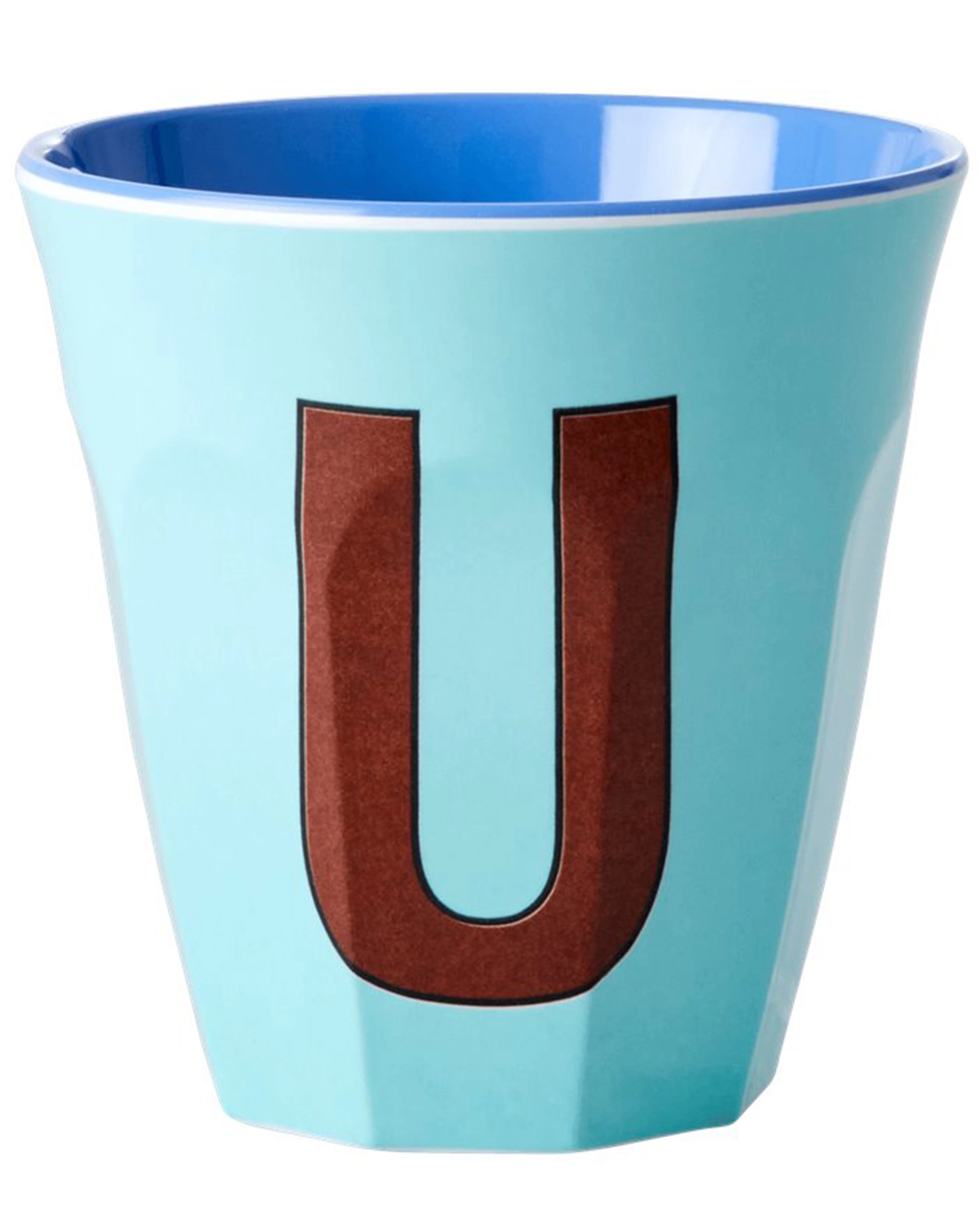 Melamin-Becher LETTER U - MEDIUM in mint