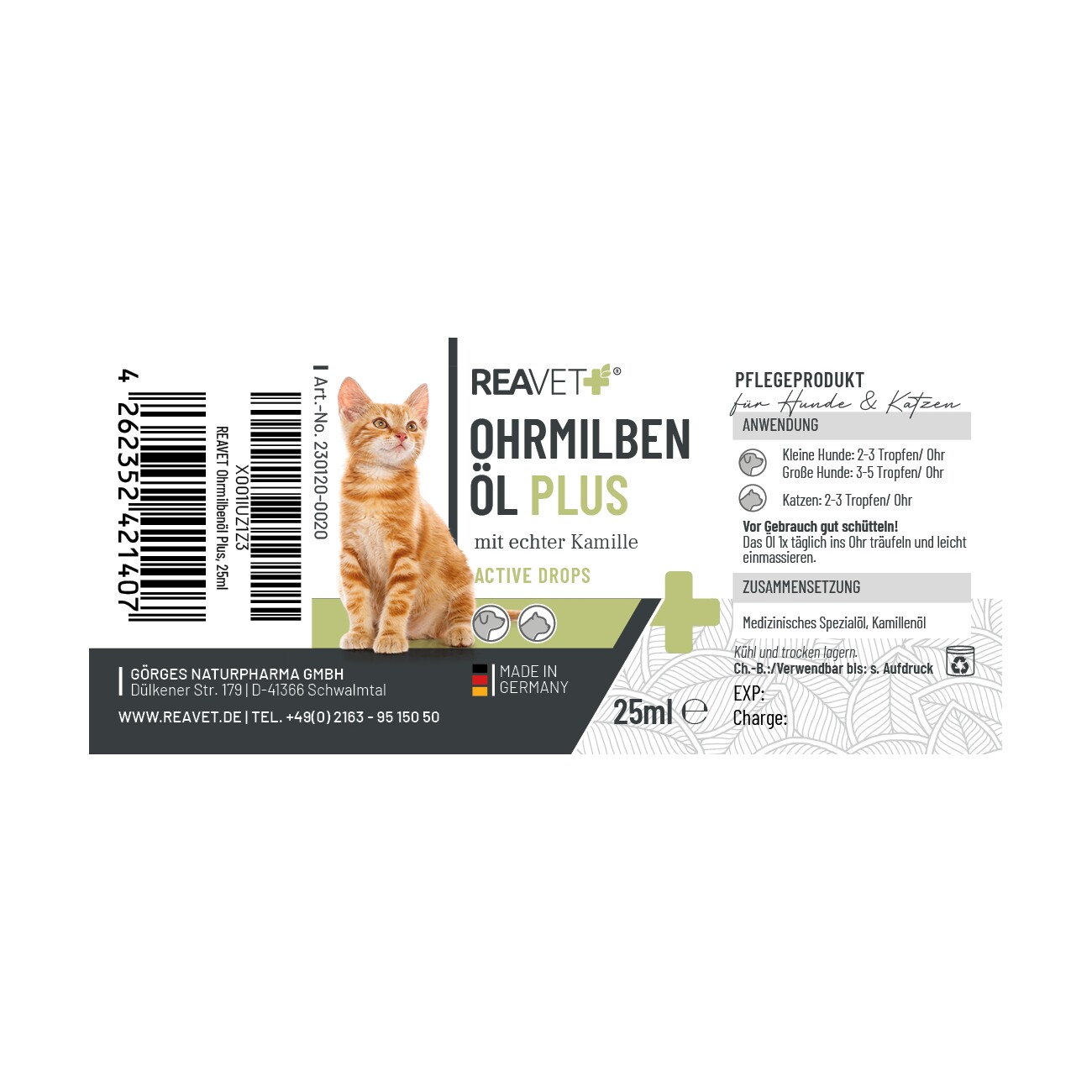 REAVET Ohrmilbenöl Plus 25ml