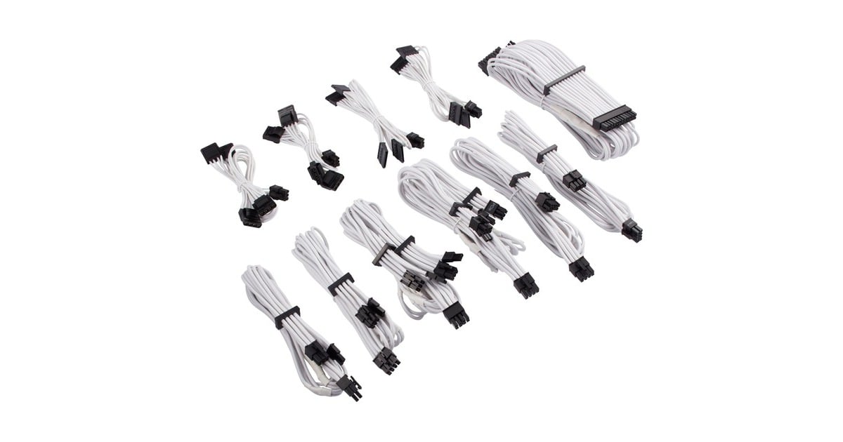 CorsairPremium Individually Sleeved PSU Pro Kit Type 4 Gen 4 kabel  (Wit, 20-delig)