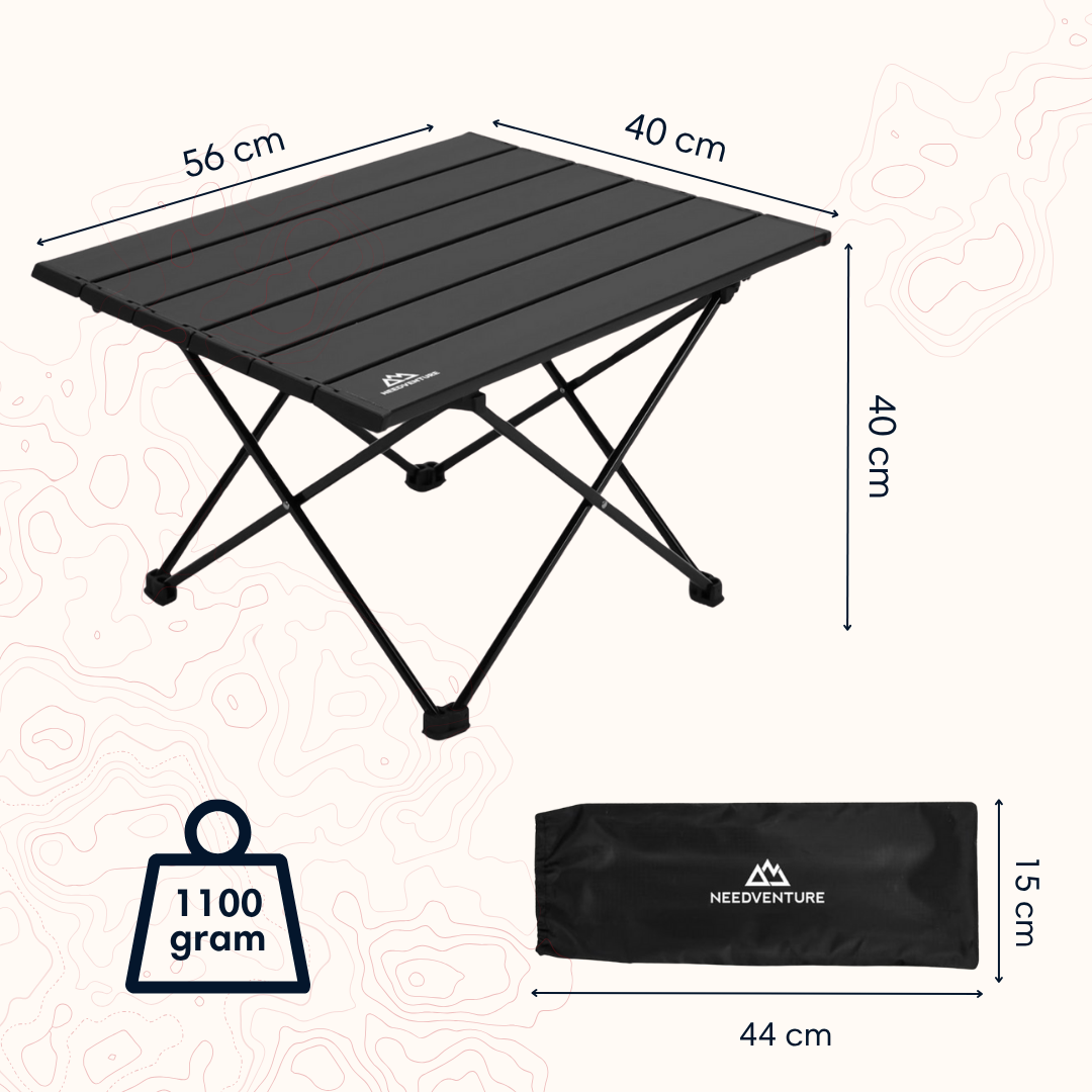 Needventure inklapbare kampeertafel - 56 x 40 cm