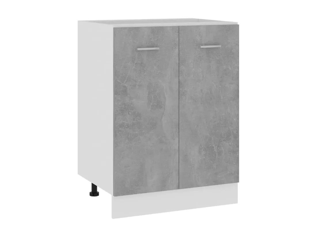 Armoire de plancher Gris béton 60x46x81,5 cm Bois d’ingénierie