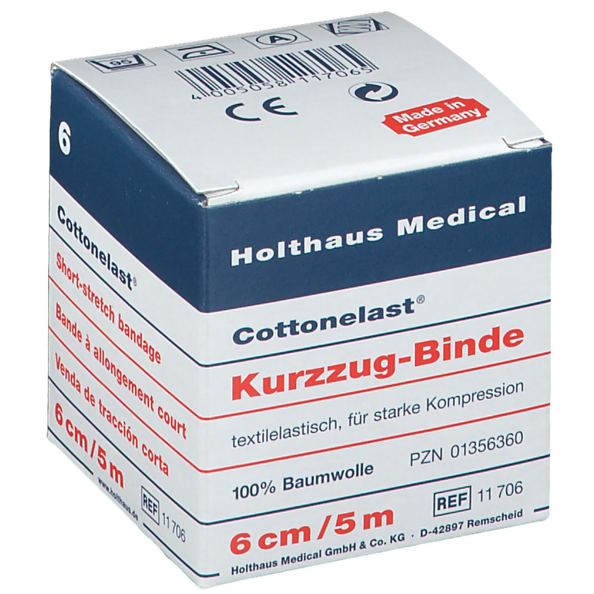 Cottonelast® Kurzzug-Binde 6 cm x 5 m