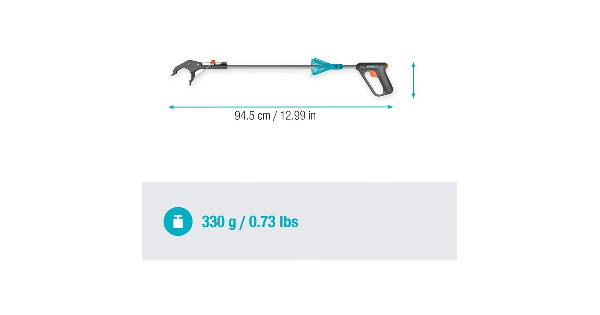 GARDENAGrijper 4-in-1  (Grijs/turquoise)