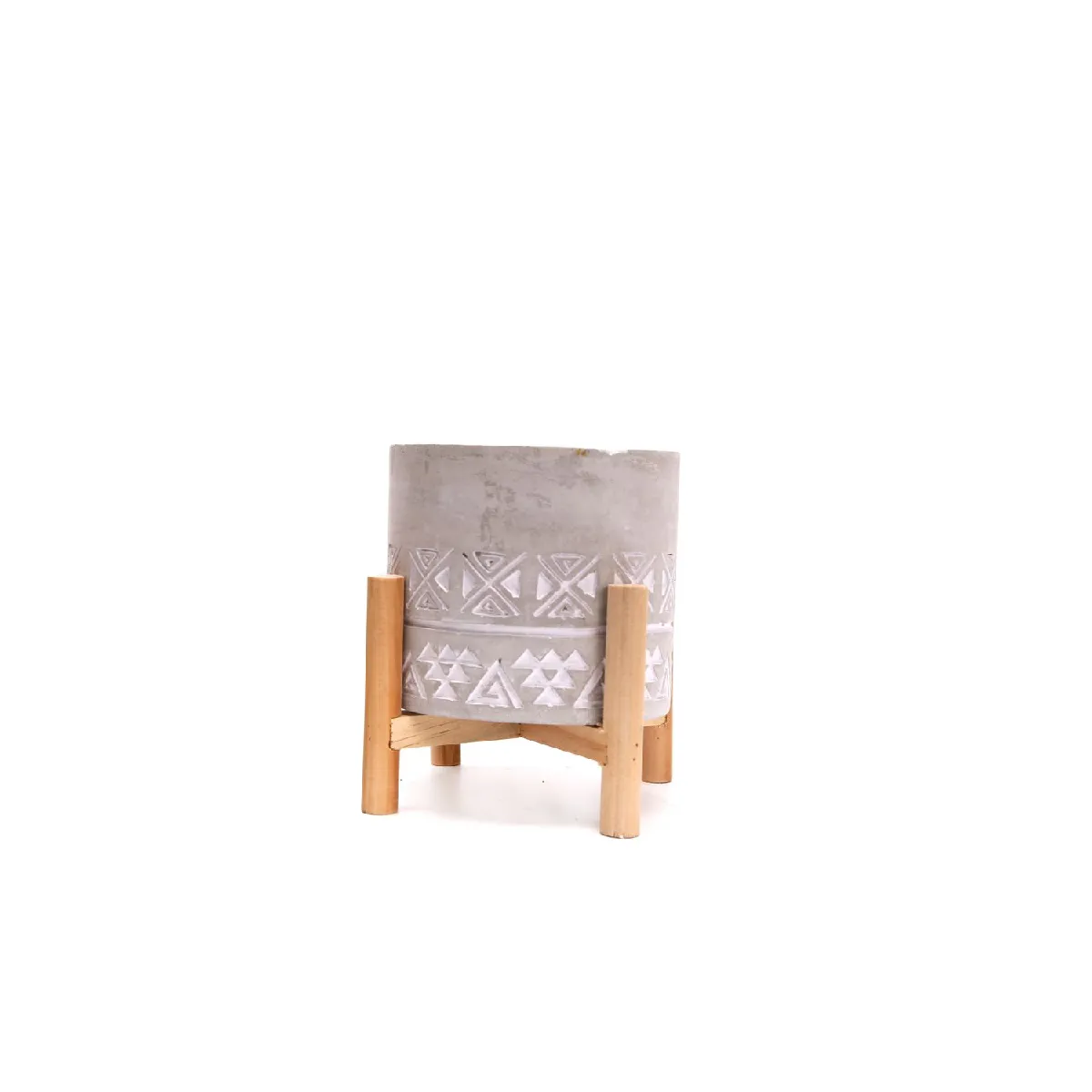 Heart Of The Home Bougie en pot sur support ethnique Amy Gris