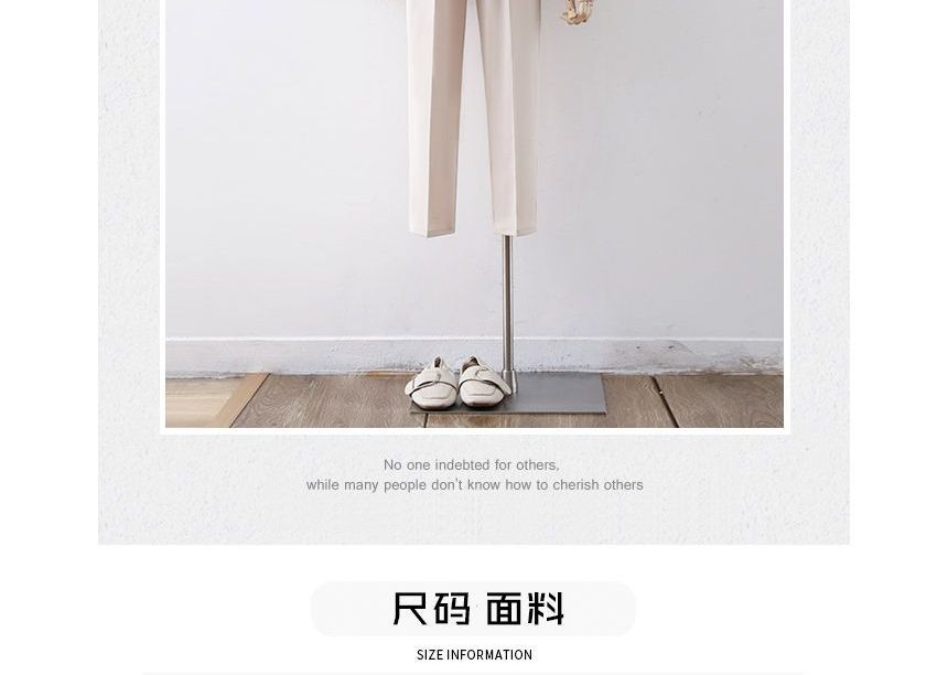Cossita - Hoge taille effen cropped rechte broek