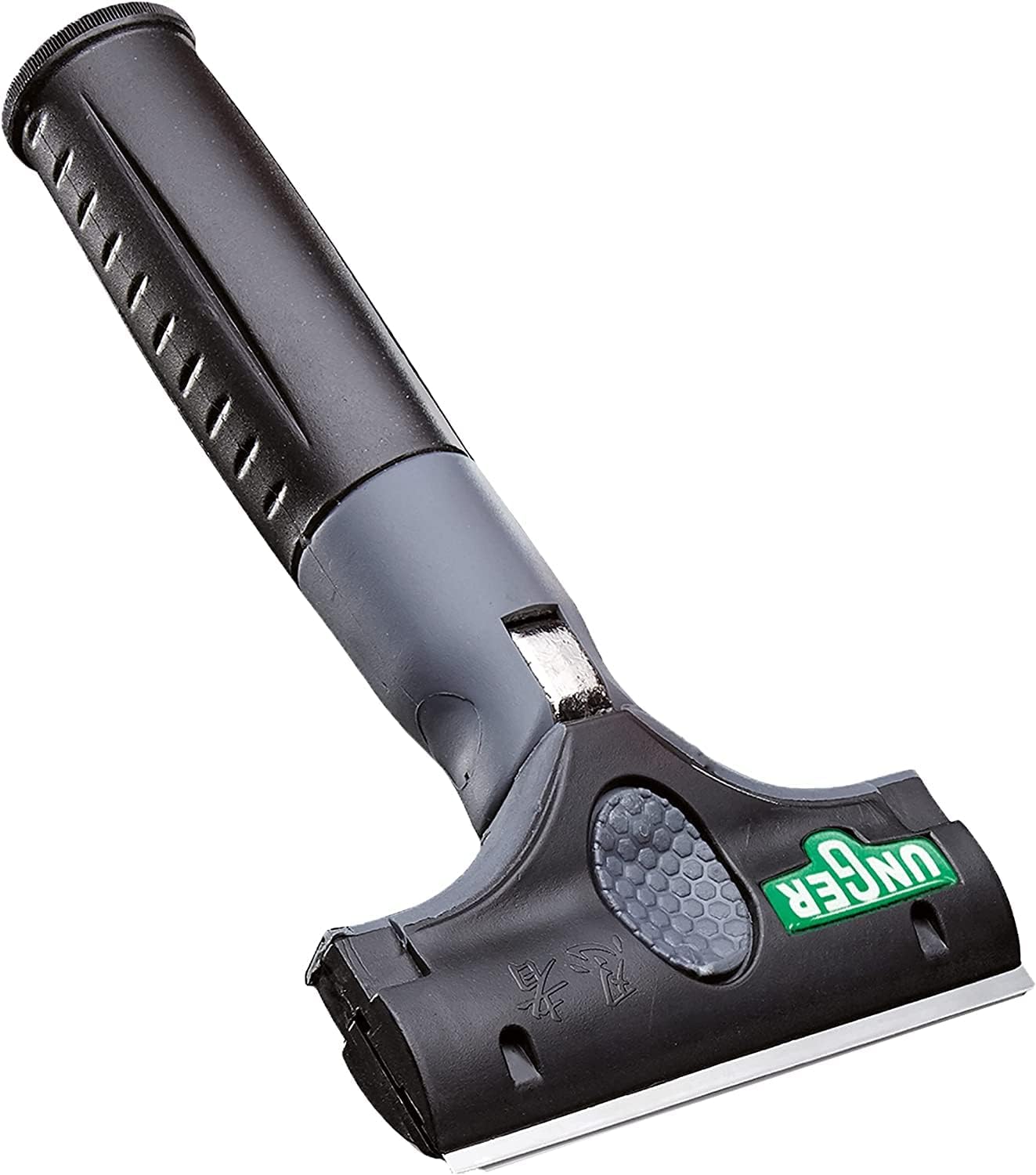 UNGER ErgoTec Ninja Fensterreinigungs-Komplett-Set 6in1 (Einwascher 35 cm, Fensterwischer 35 cm, Mikrofasertuch, Glasschaber, Holster, Bucket on a Belt, Fensterreinigung/Glasreinigung) AKN14