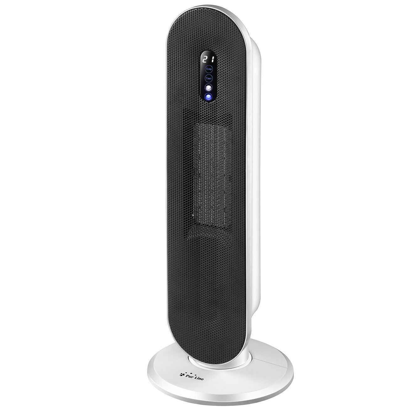 Purline Chauffage tour céramique noir/blanc - 23x23x64 cm