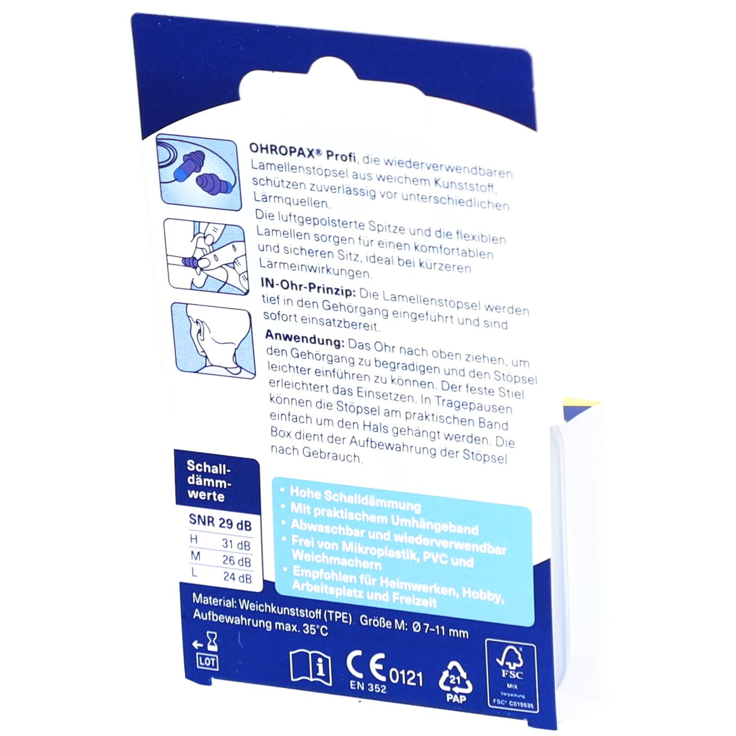OHROPAX® Profi Lamellenstöpsel In-Ohr