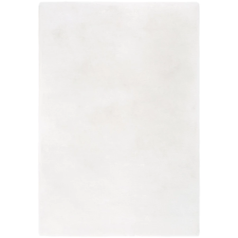 HOMCOM Teppich aus weichem Hochflor 120 cm lang weiß