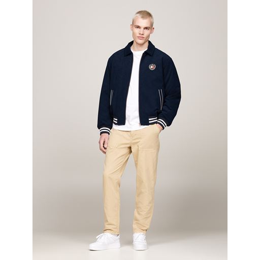 Tommy Jeans Crest Cord Letterman Jakke, Dark Night Navy, L