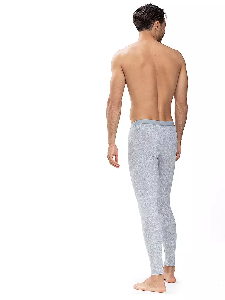 MEY Lange Unterhose light grey melange hellgrau