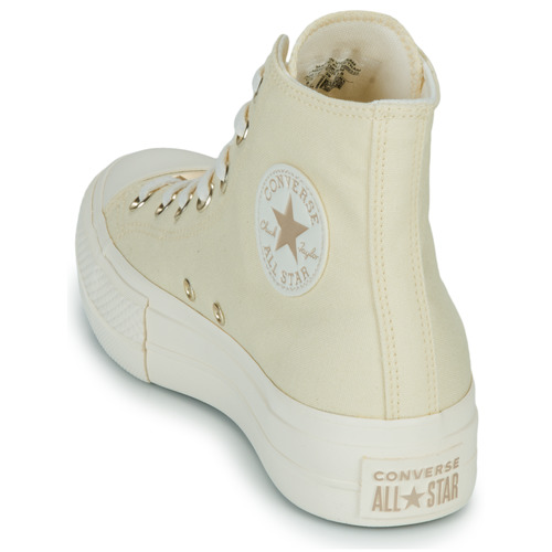 Converse - CHUCK TAYLOR ALL STAR LIFT HI - Beige / Blanc