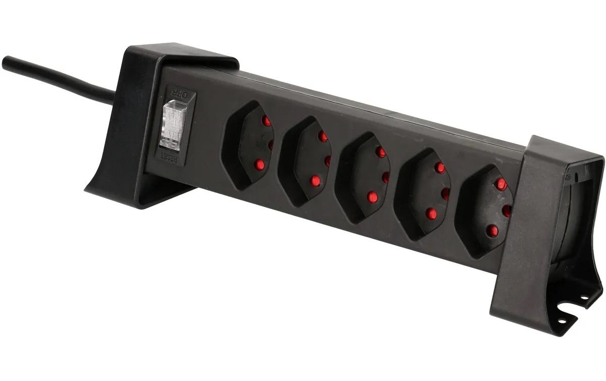 Halterung Steckdosenleiste Safety Line SchwarzSafety Line Halterung für Steckdosenleisten