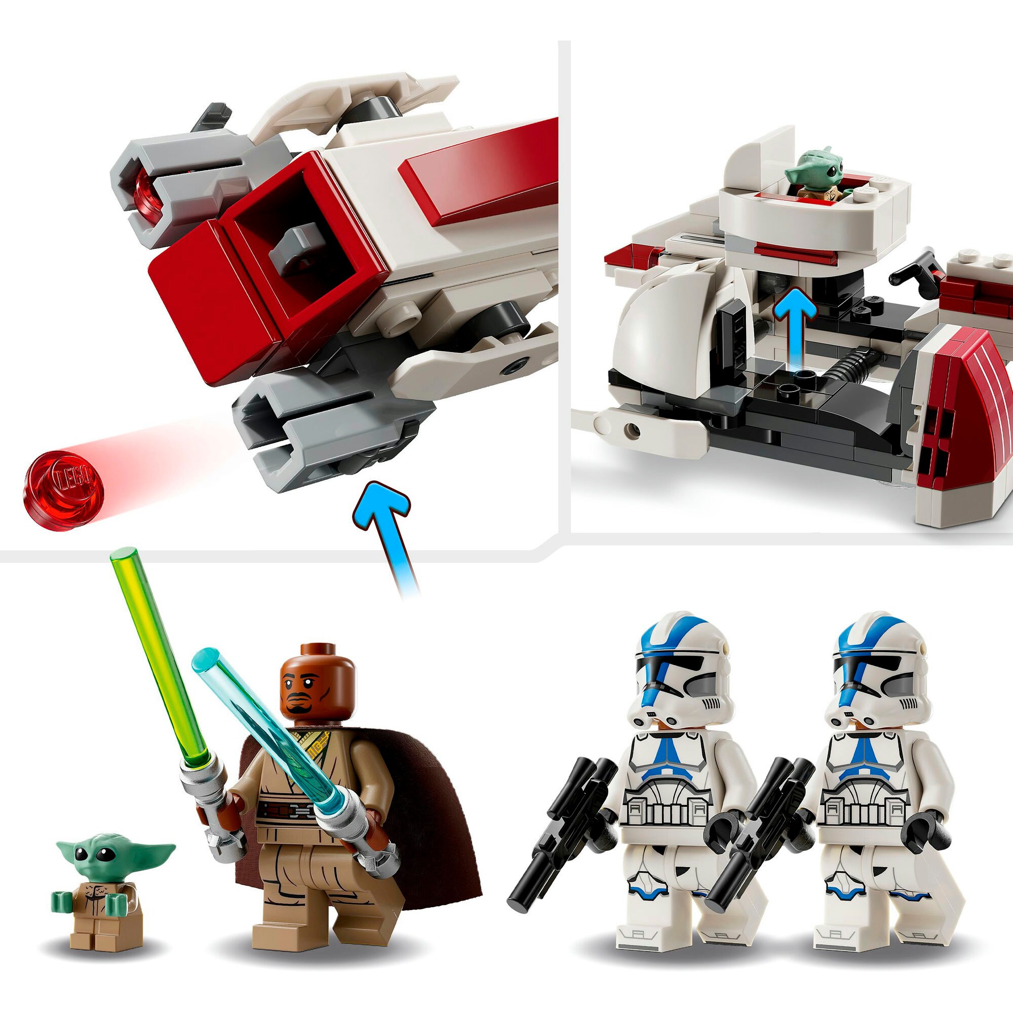 LEGO Konstruktionsspielzeug Star Wars Flucht mit dem BARC Speeder