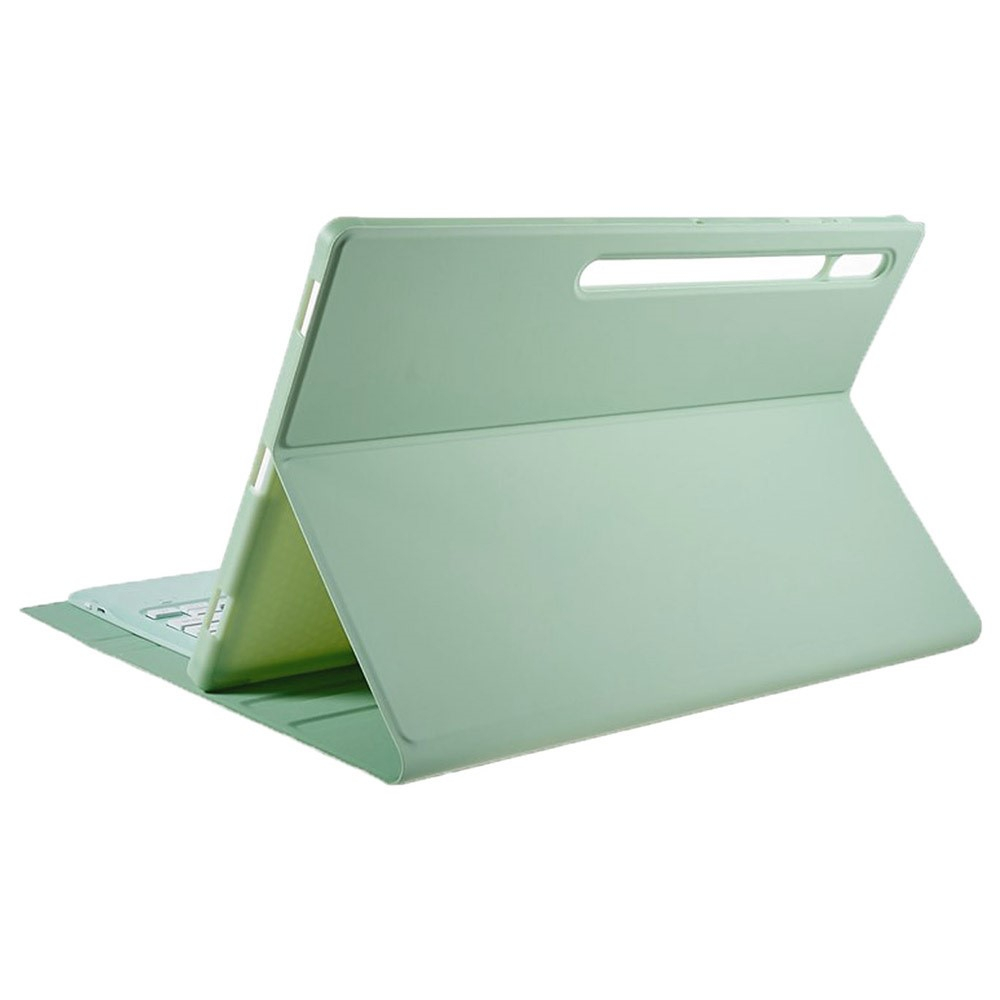 Samsung Galaxy Tab S9 Ultra Leder Tasche mit abnehmbarer Bluetooth Tastatur Keyboard   S-Pen Halterung (QWERTY) - Türkis