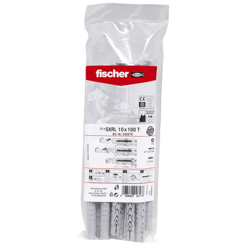 Fischer constructiepluggen SXRL 10x100mm TX40