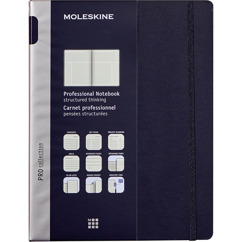 Carnet professionnel Moleskine rigide 19 x 25 cm ivoire ligné 192 pages