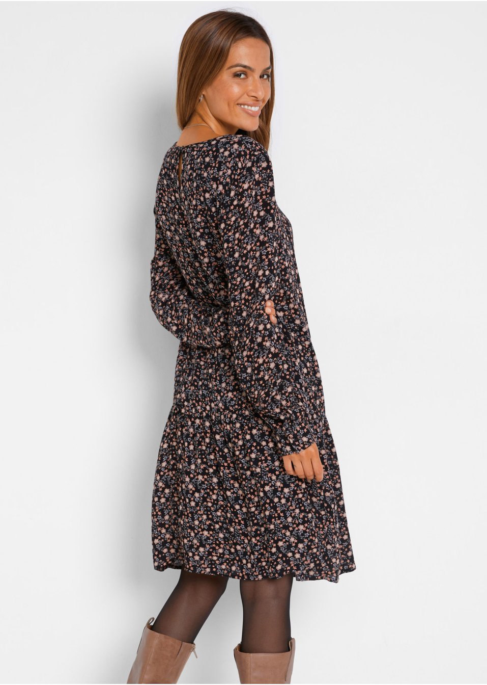 Robe tissée, manches longues