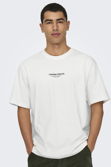 Only & Sons ecru heren t-shirt