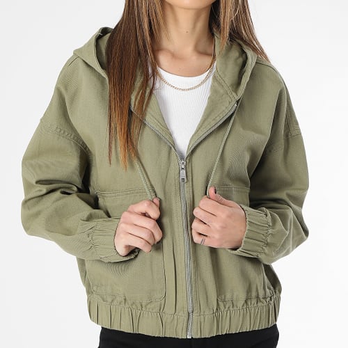 Veste Zippée Capuche Femme Kenzie Vert Kaki