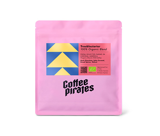 Coffee Pirates – Troublestarter Bio Espresso Blend – 1 kg Ganze Bohne