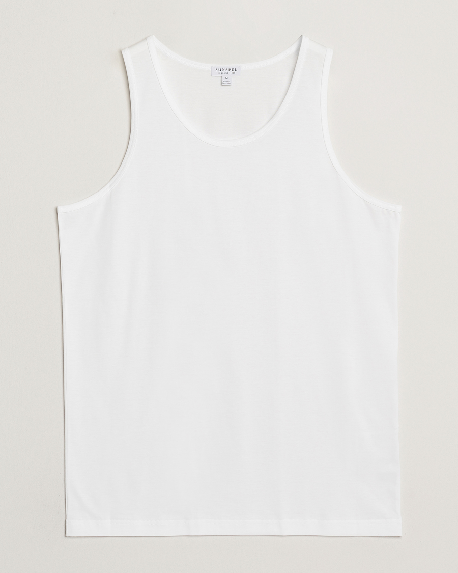 Sunspel Superfine Cotton Underwear Vest White
