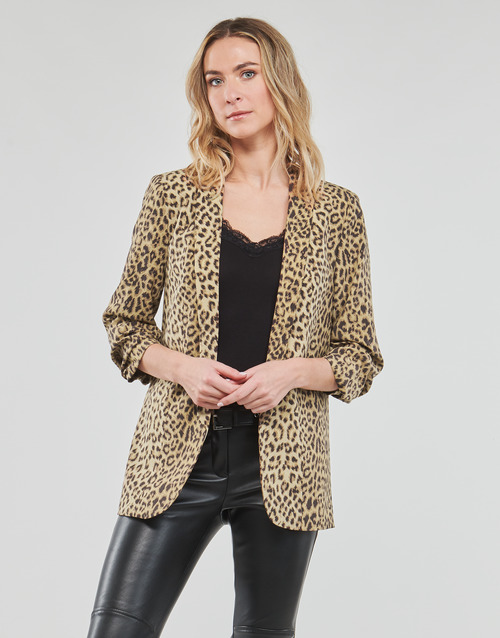 Pieces - PCBOSS 3/4 PRINTED BLAZER - Léopard