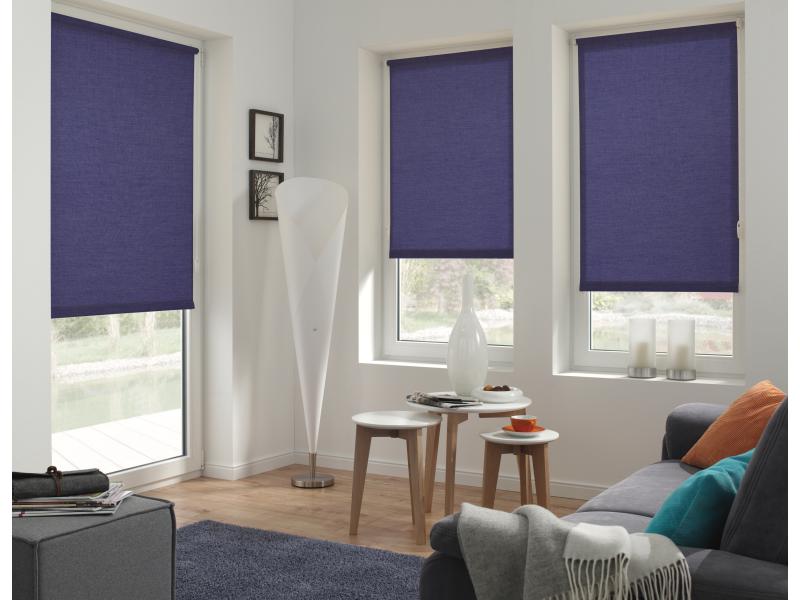 Gardinia Rollo Easyfix, Dunkelblau 60 x 150 cm Rollo mit einfacher Montage