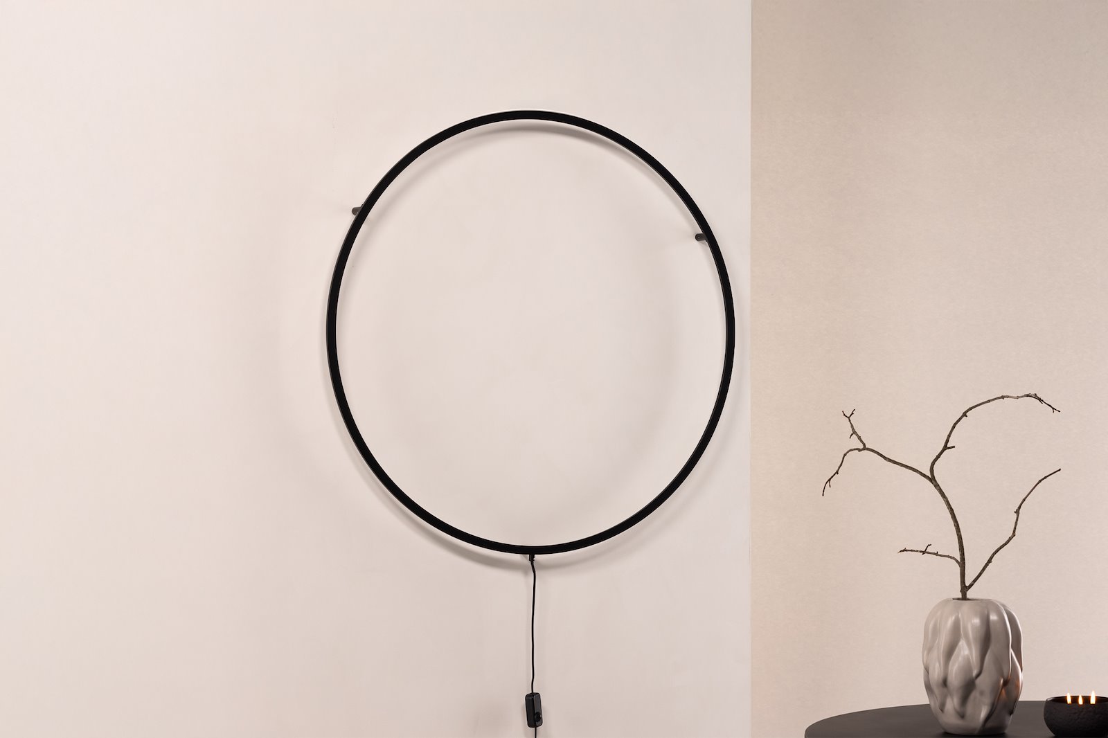 Vind vegglampe Sort