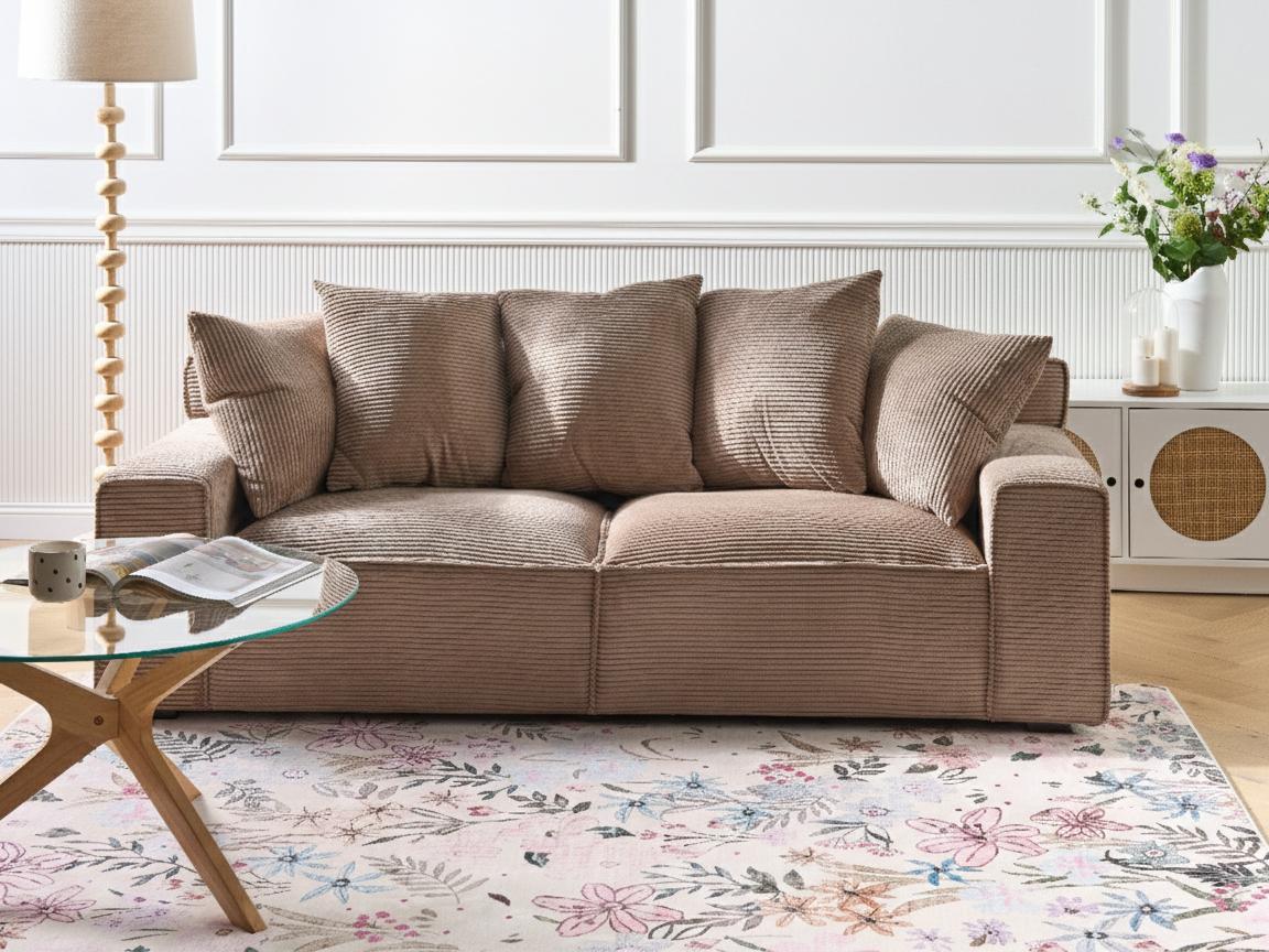Bank 3-zits VISKAN Corduroy Zandbeige