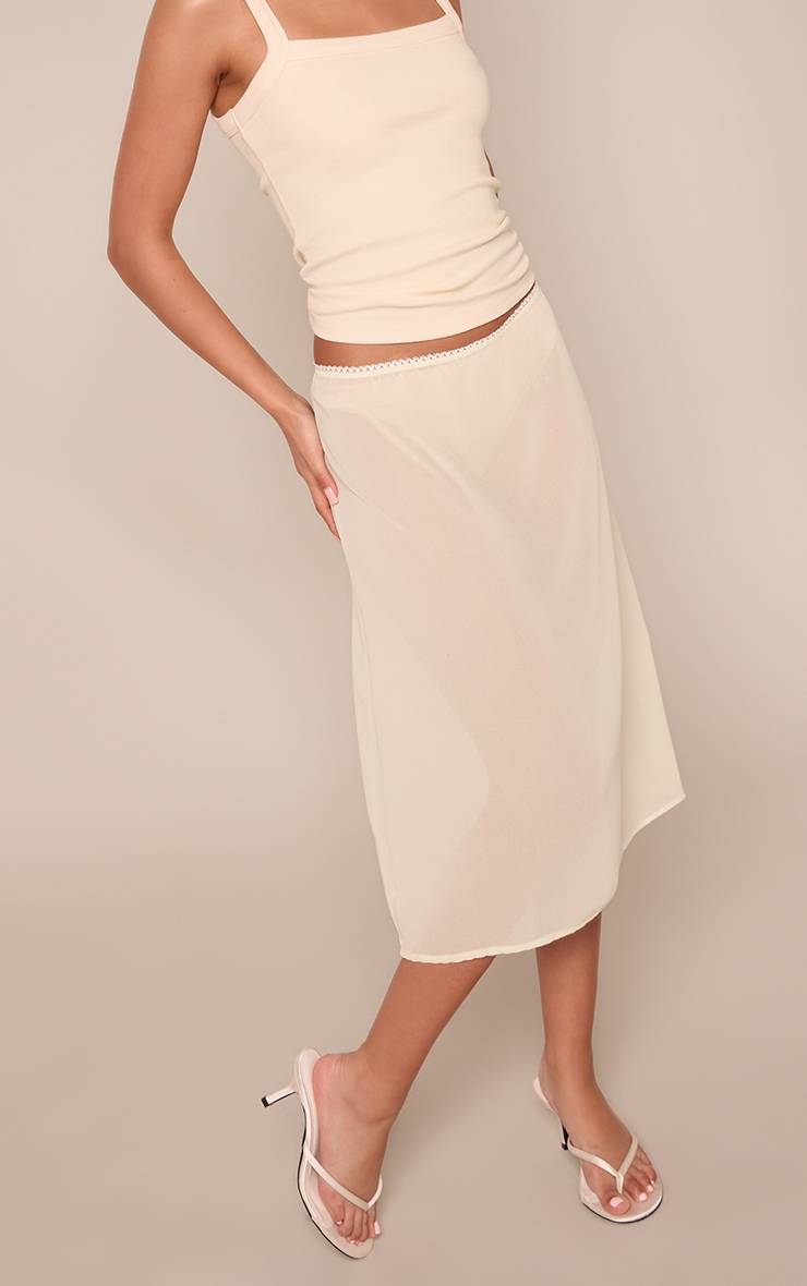 Citron Jupe Midi En Mousseline