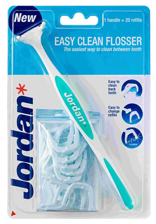 Easy clean flosser tanntråd